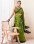 Sudathi Ready To Wear Green Printed Chanderi Saree